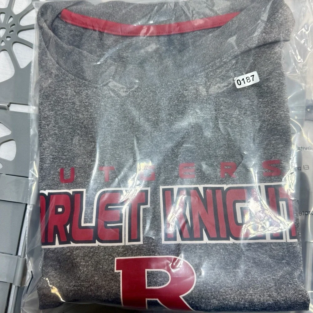 Adidas Rutgers Scarlet‎ Knights Climalite Sleeve Shirt Gray Men's Large No Tags